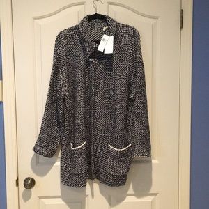 Eileen Fisher organic cotton twist jacquard jacket